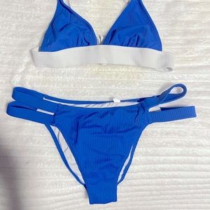 deep blue bathing suit